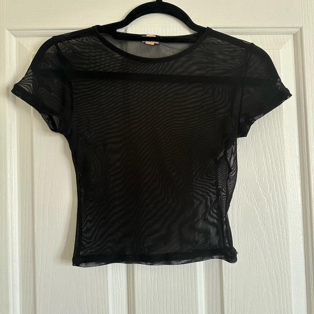 Garage Black Mesh Top